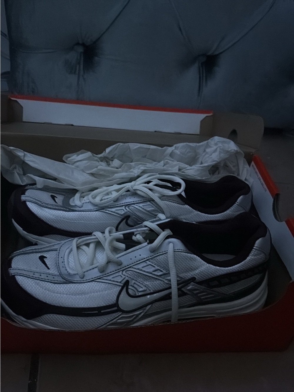 Nike Men’s White and Black Athletic Running Shoes